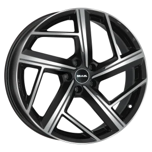 Mak Wheels – QVATTRO – Black – 19″x8.5″ 20mm – Summer Wheels – F8590QVBM20WSX